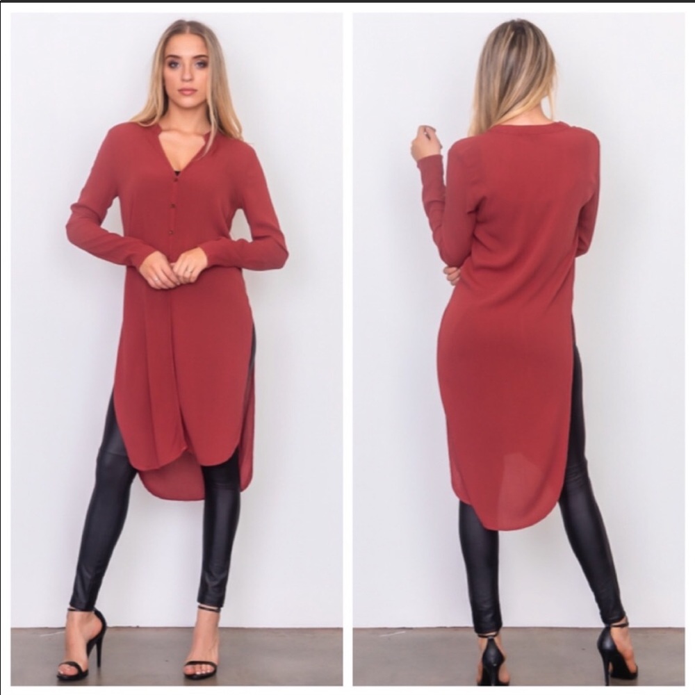 New Brick Side Split Button front shirt